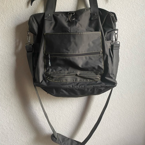 Athleta Cargo Gym Yoga Laptop Weekend Tote Large Multiple Compartment Bag - Picture 2 of 16